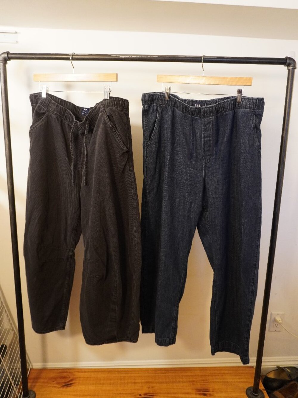 Gap XL Pull-On Denim Pants Bundle – Dark Wash + Washed Black Jeans